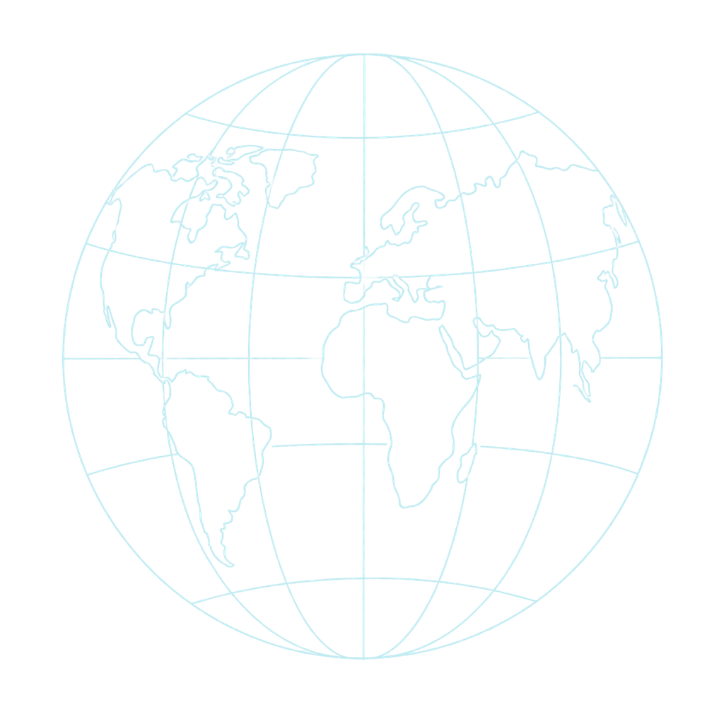 Vector graphic showing a globe representing global search capability